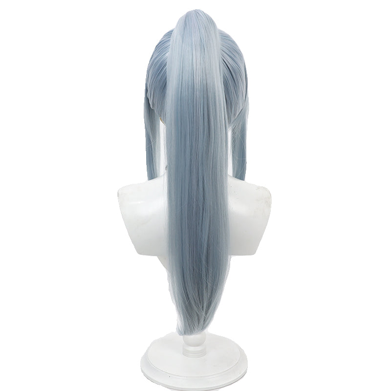 Abyss Razor Cosplay Wigs Mashle: Magic and Muscles Blue Ponytail Wigs