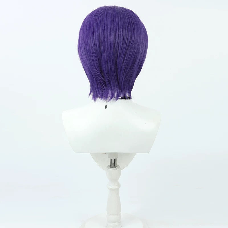 Anime Cosplay Wigs Blue Lock Reo Mikage Purple Short Wigs