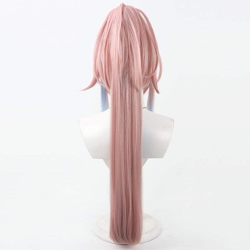 Anime Cosplay Wigs Gokurakugai Nei Takarai Pink Highlight Wigs