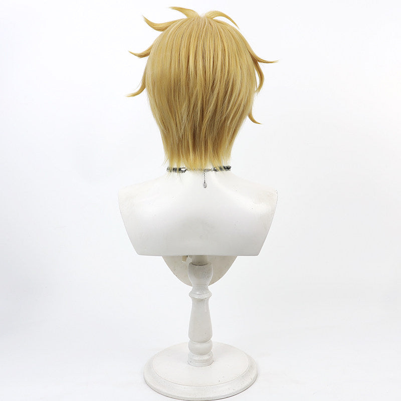Cosplay Wigs Game Tower of God Jwang Yellow Fluffy Wig