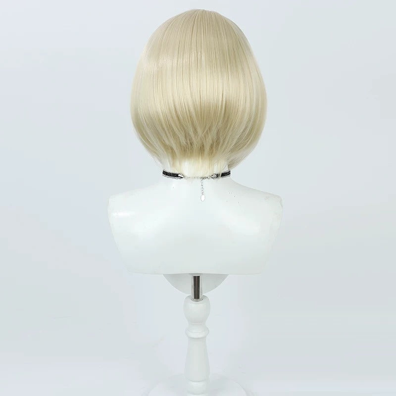 Cosplay Wigs Games Freminet Snezhevich Pale Yellow Wigs Genshin Impact