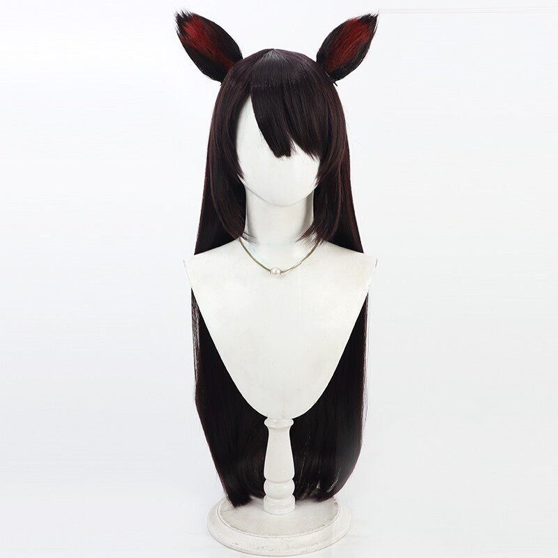 Cosplay Wigs Inui Toko Valentine Kimono Long Scalp Wigs NIJISANJI VTuber