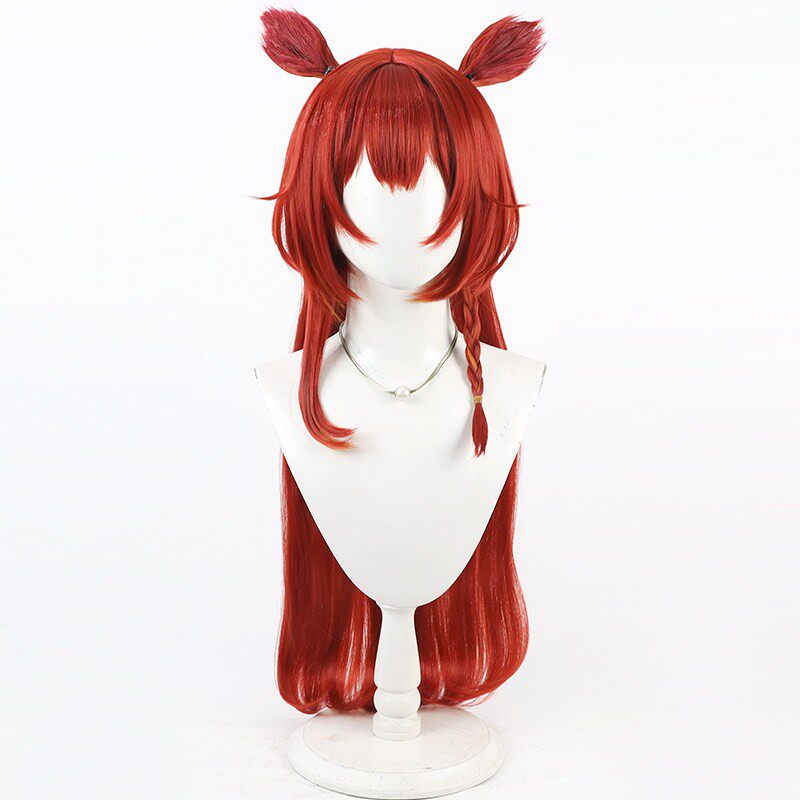 Cosplay Wigs Nekota Tsuna Wine Red Wigs VSPO! VTuber