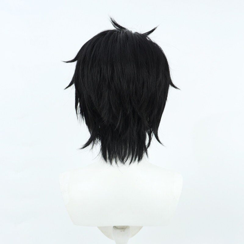 Cosplay Wigs Yumeoi Kakeru NIJISANJI VTuber Black Wig