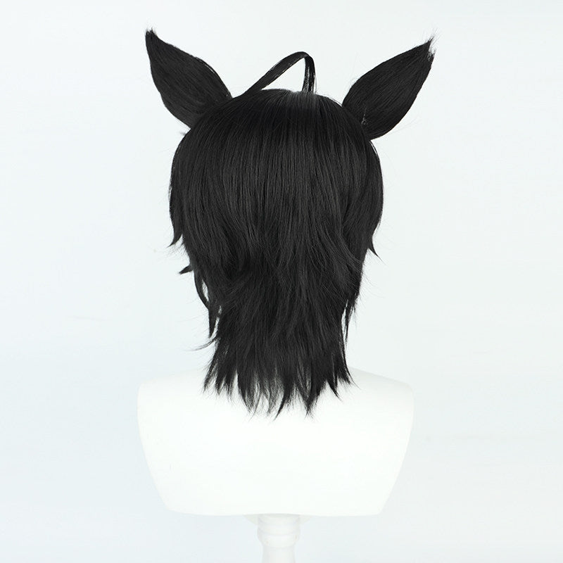 Fuji Kiseki Cosplay Wigs Pretty Derby Short Black Ponytail