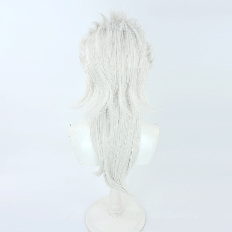 Game Cosplay Wigs Pierro the Jester Silver Wigs Genshin Impact