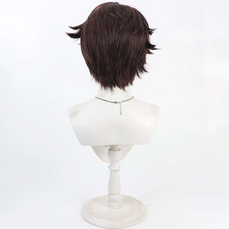 Games Cosplay Wigs BLK Team Eli Clark Brown Wigs Identity V