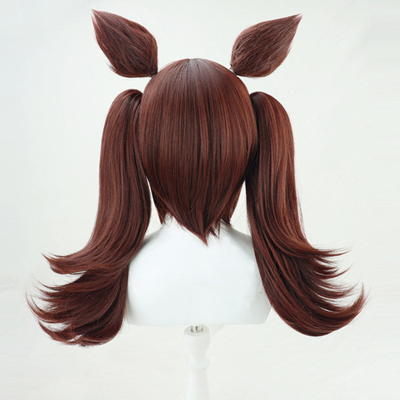 Hishi Akebono Cosplay Wigs Pretty Derby Matching Ears Tail