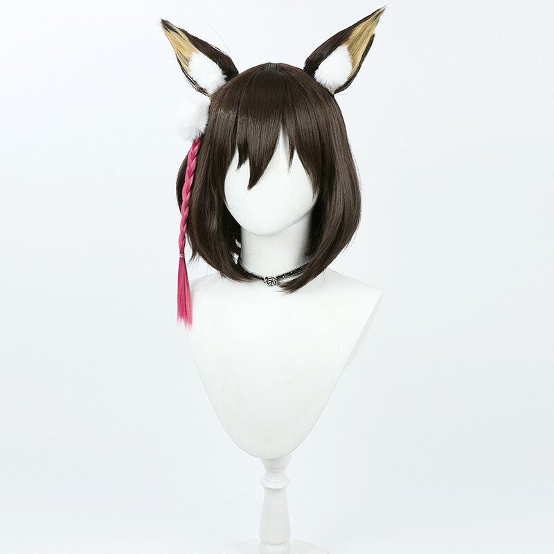 Izuna Kuda Cosplay Wigs Blue Archive Dark Brown Wigs
