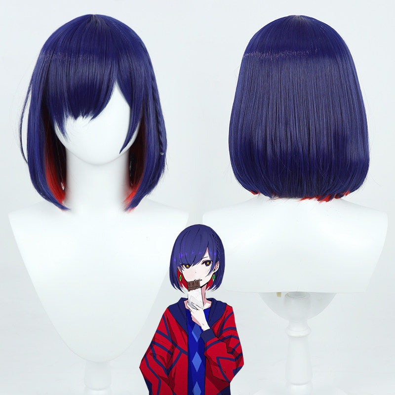 KAMITSUBAKI VTuber Rim Cosplay Wigs Kamitsubaki Blue Red Gradient Hair