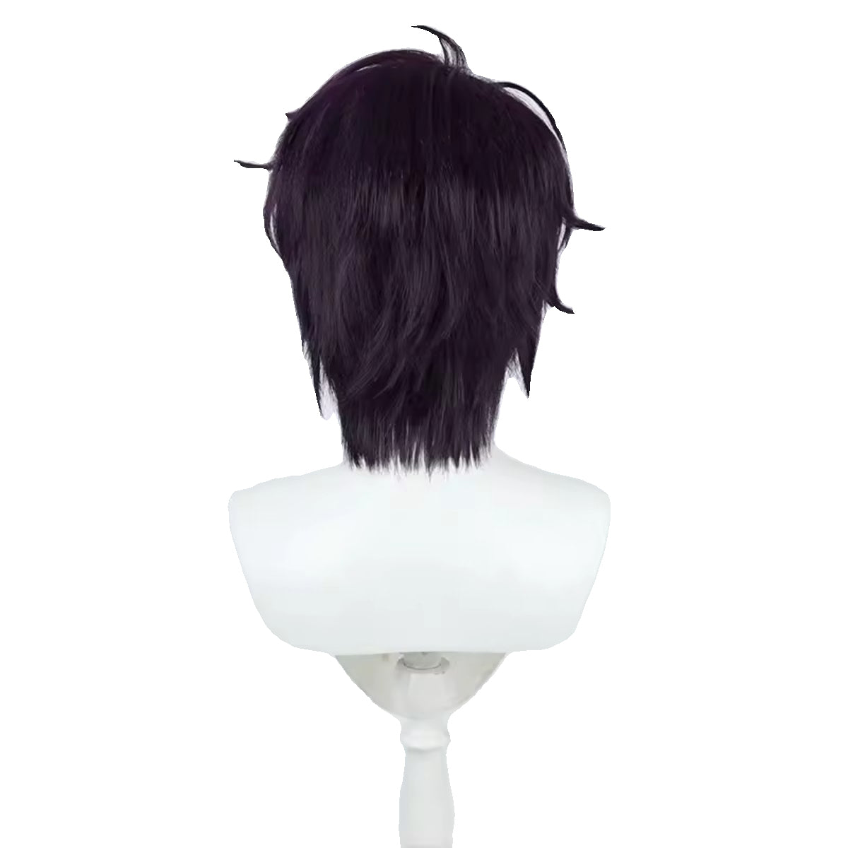Saeki Ittetsu Cosplay Wigs NIJISANJI VTuber Dark Purple Fluffy Wigs