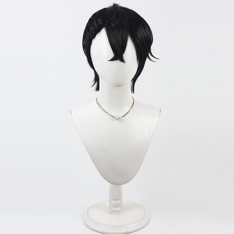 Shikinagi Akira Cosplay Wigs Black Braid NIJISANJI VTuber