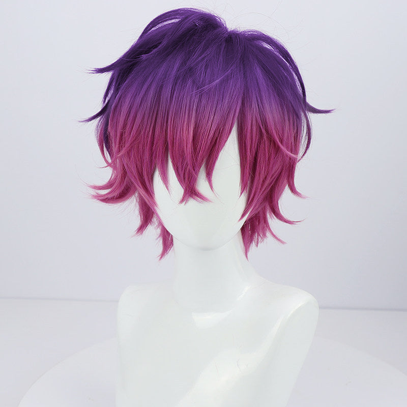 Uki Violeta Cosplay Wigs NIJISANJI Vtuber Gradient Mixed Wigs