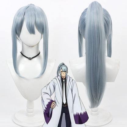 Abyss Razor Cosplay Wigs Mashle: Magic and Muscles Blue Ponytail Wigs