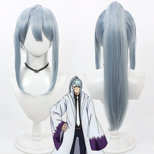 Abyss Razor Cosplay Wigs Mashle: Magic and Muscles Blue Ponytail Wigs