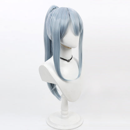 Abyss Razor Cosplay Wigs Mashle: Magic and Muscles Blue Ponytail Wigs