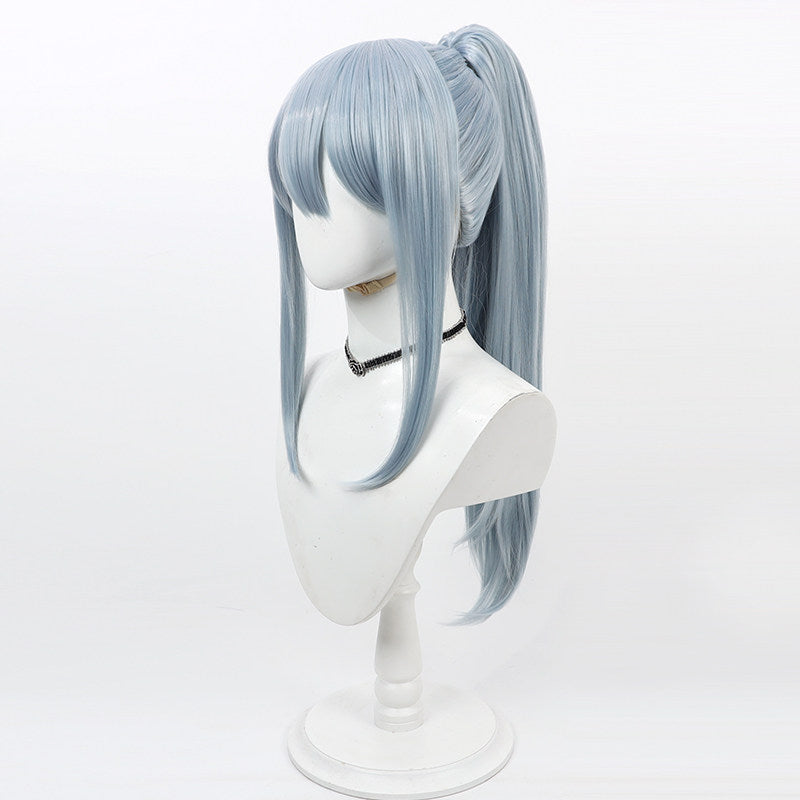 Abyss Razor Cosplay Wigs Mashle: Magic and Muscles Blue Ponytail Wigs