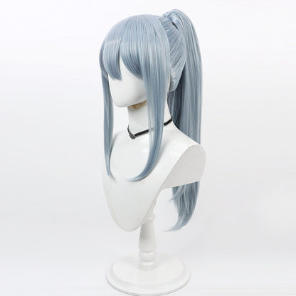 Abyss Razor Cosplay Wigs Mashle: Magic and Muscles Blue Ponytail Wigs