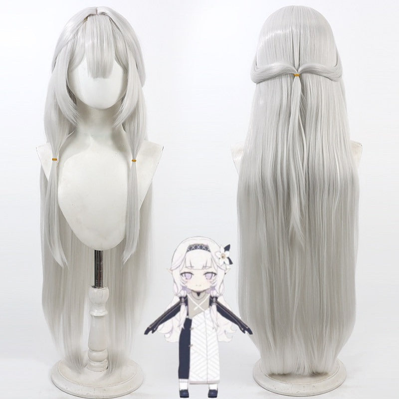 Akeboshi Himari Cosplay Wigs Silver White Hair Blue Archive