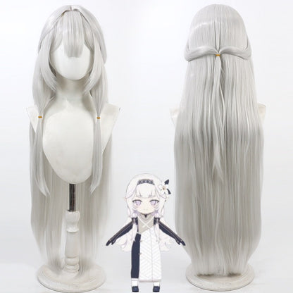 Akeboshi Himari Cosplay Wigs Silver White Hair Blue Archive