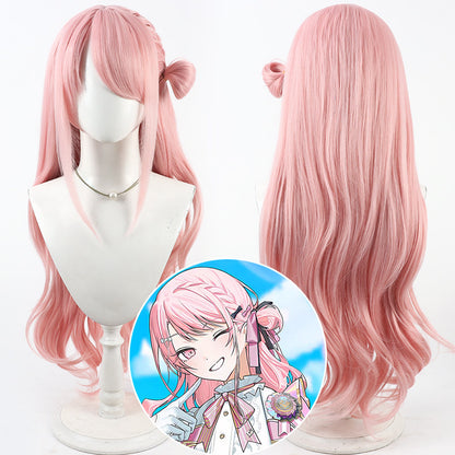 Akiyama Mizuki Cosplay Wigs 5th Anniv Pink Curly Wigs PJSK