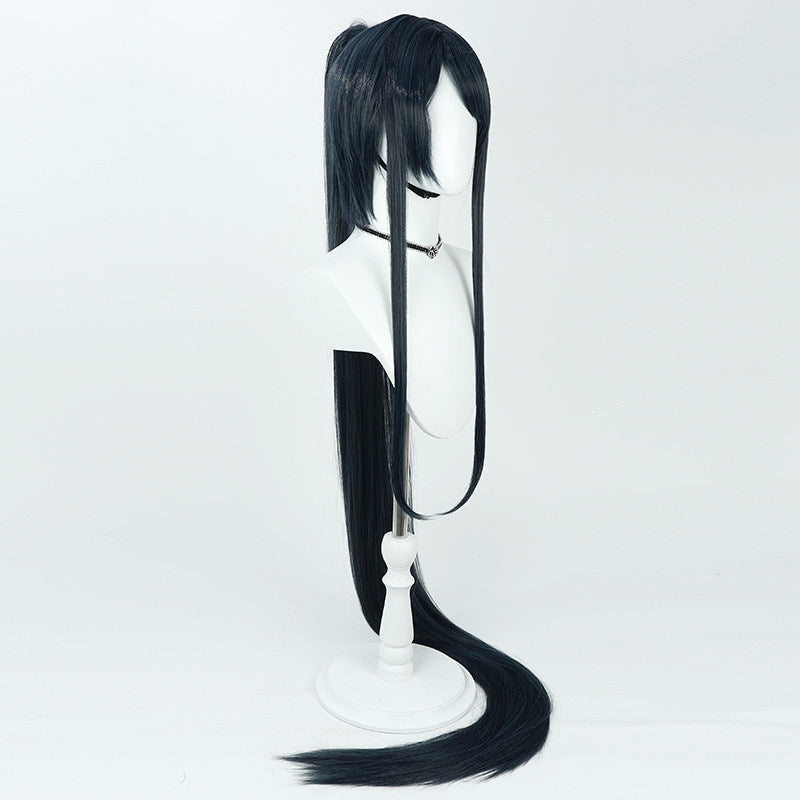 Alice Blue Archive Cosplay Wigs Dark Blue Ponytail Wigs