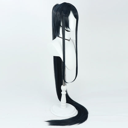Alice Blue Archive Cosplay Wigs Dark Blue Ponytail Wigs