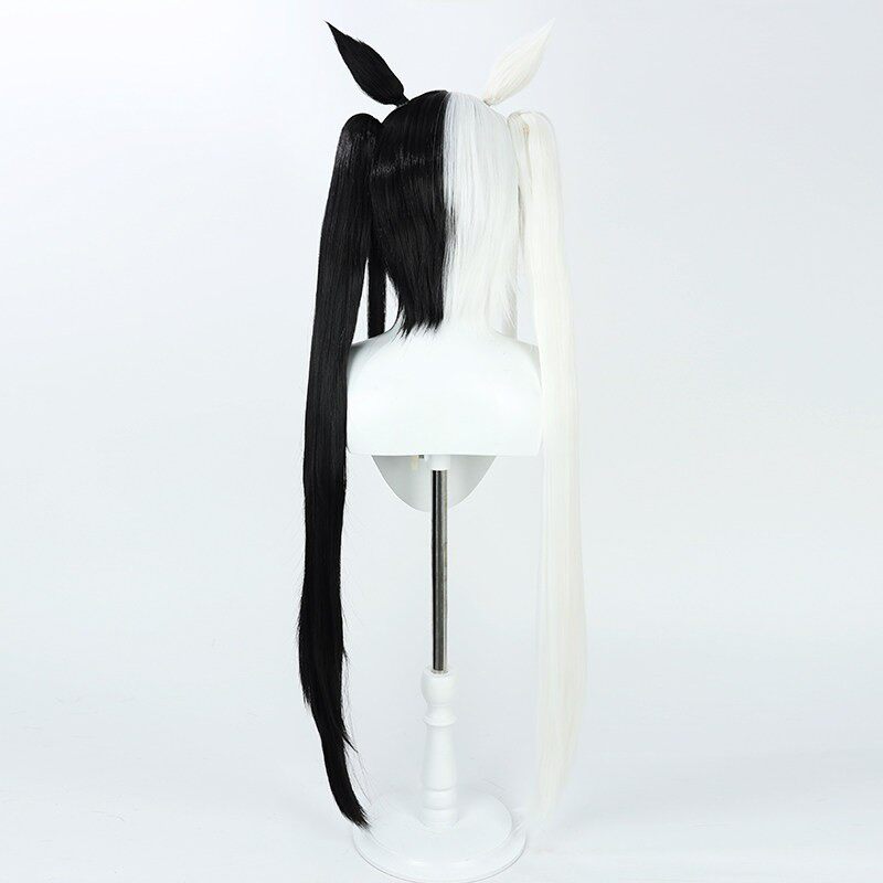 Alice Mononobe Cosplay Wigs NIJISANJI VTuber Black White Two Tone Wigs
