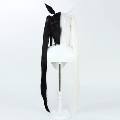 Alice Mononobe Cosplay Wigs NIJISANJI VTuber Black White Two Tone Wigs
