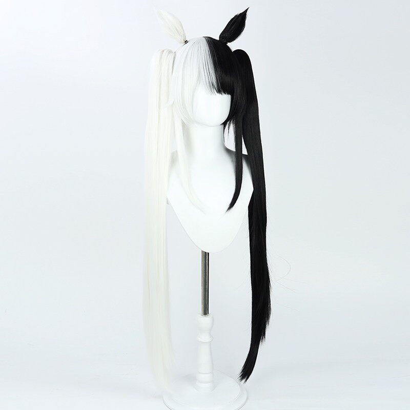 Alice Mononobe Cosplay Wigs NIJISANJI VTuber Black White Two Tone Wigs