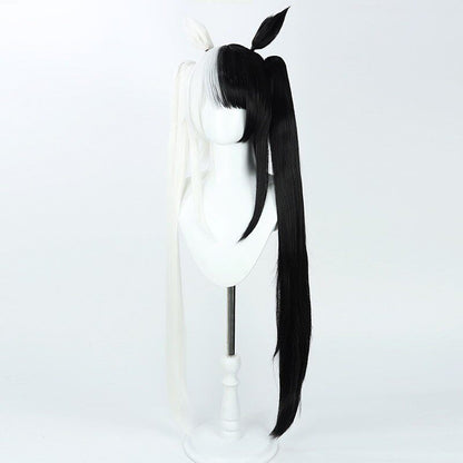 Alice Mononobe Cosplay Wigs NIJISANJI VTuber Black White Two Tone Wigs