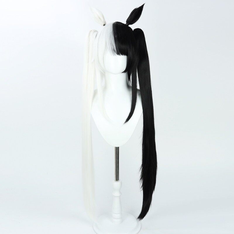 Alice Mononobe Cosplay Wigs NIJISANJI VTuber Black White Two Tone Wigs