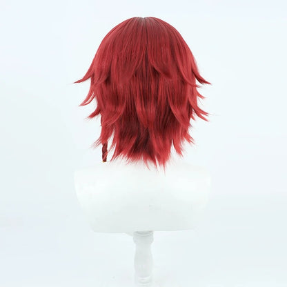 Anime Blue Lock Cosplay Wigs Ranze Kurona Wine Red Wigs
