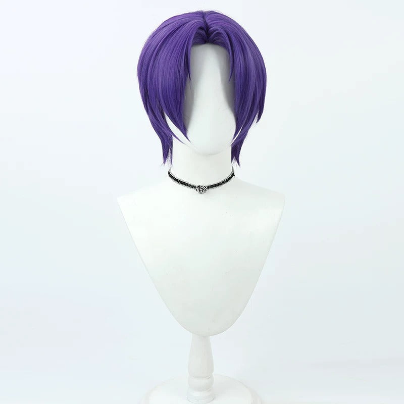 Anime Cosplay Wigs Blue Lock Reo Mikage Purple Short Wigs