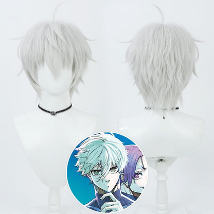 Anime Cosplay Wigs Blue Lock Seishiro Nagi Silver Wigs