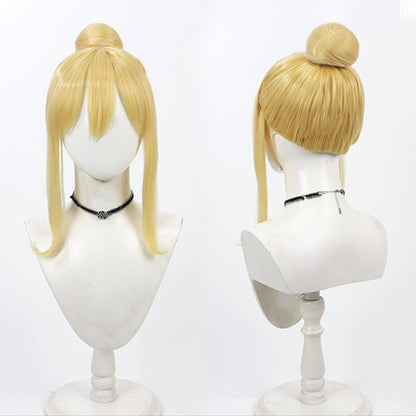 Anime Cosplay Wigs Fairy Tail Lucy Heartfilia Updo Long Sideburn Wigs