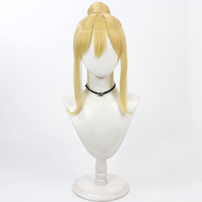 Anime Cosplay Wigs Fairy Tail Lucy Heartfilia Updo Long Sideburn Wigs