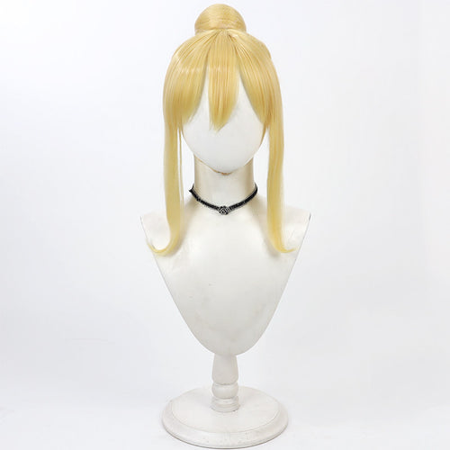 Anime Cosplay Wigs Fairy Tail Lucy Heartfilia Updo Long Sideburn Wigs