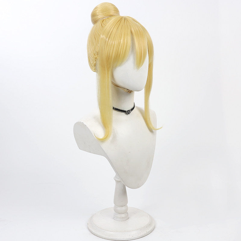 Anime Cosplay Wigs Fairy Tail Lucy Heartfilia Updo Long Sideburn Wigs