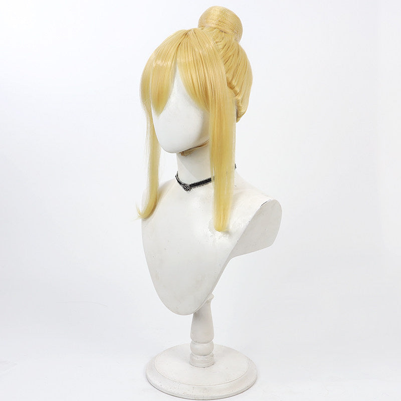 Anime Cosplay Wigs Fairy Tail Lucy Heartfilia Updo Long Sideburn Wigs