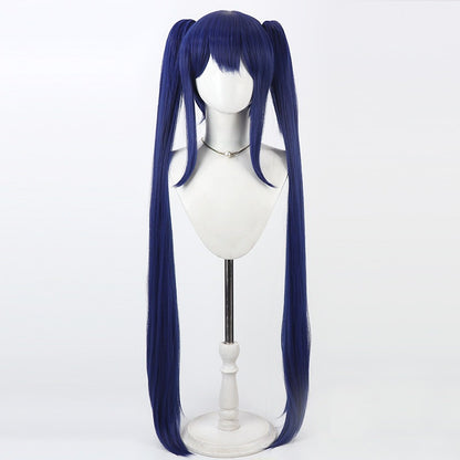Anime Cosplay Wigs Fairy Tail Wendy Marvell Navy Ponytail Wigs