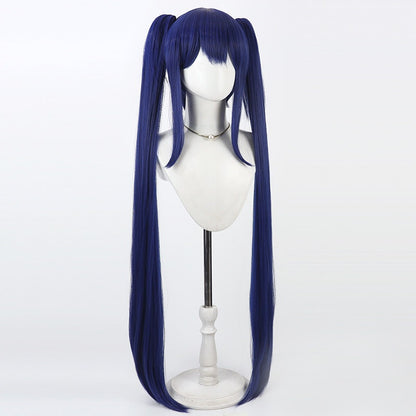 Anime Cosplay Wigs Fairy Tail Wendy Marvell Navy Ponytail Wigs