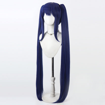 Anime Cosplay Wigs Fairy Tail Wendy Marvell Navy Ponytail Wigs