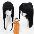 Anime Cosplay Wigs Fire Force Maki Oze Black Ponytail Wigs