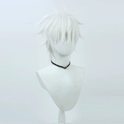 Anime Cosplay Wigs Gojo Satoru White Flip Fluffy Hair Jujutsu Kaisen Season 2