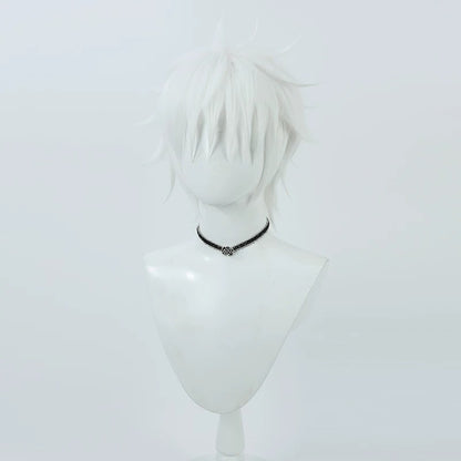 Anime Cosplay Wigs Gojo Satoru White Flip Fluffy Hair Jujutsu Kaisen Season 2