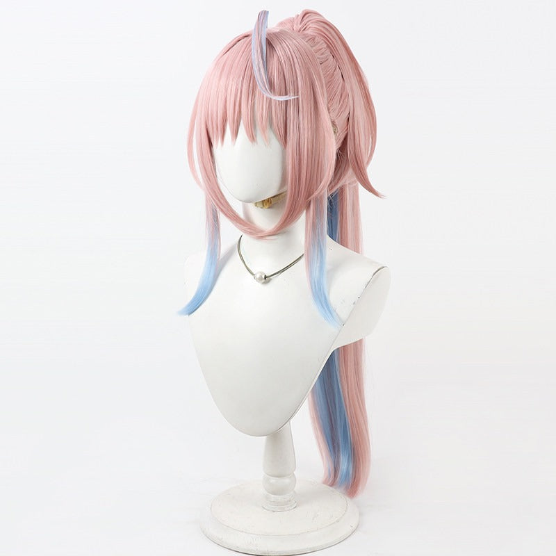 Anime Cosplay Wigs Gokurakugai Nei Takarai Pink Highlight Wigs