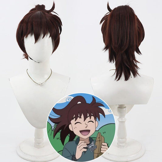Anime Cosplay Wigs Hansuke Doi Ninjaboy Rantaro Dark Brown Wigs