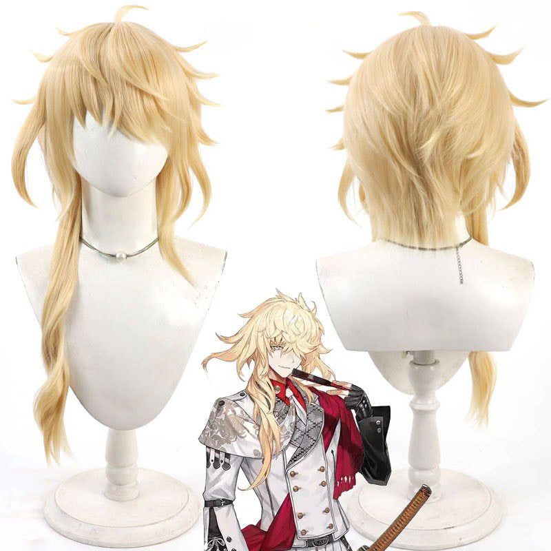 Anime Cosplay Wigs Ichimonji Norimune Yellow Wigs Touken Ranbu Online