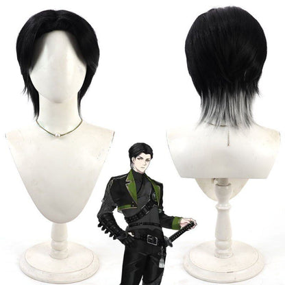 Anime Cosplay Wigs Inaba Gou Black Gradient Fluffy Wig Touken Ranbu Online